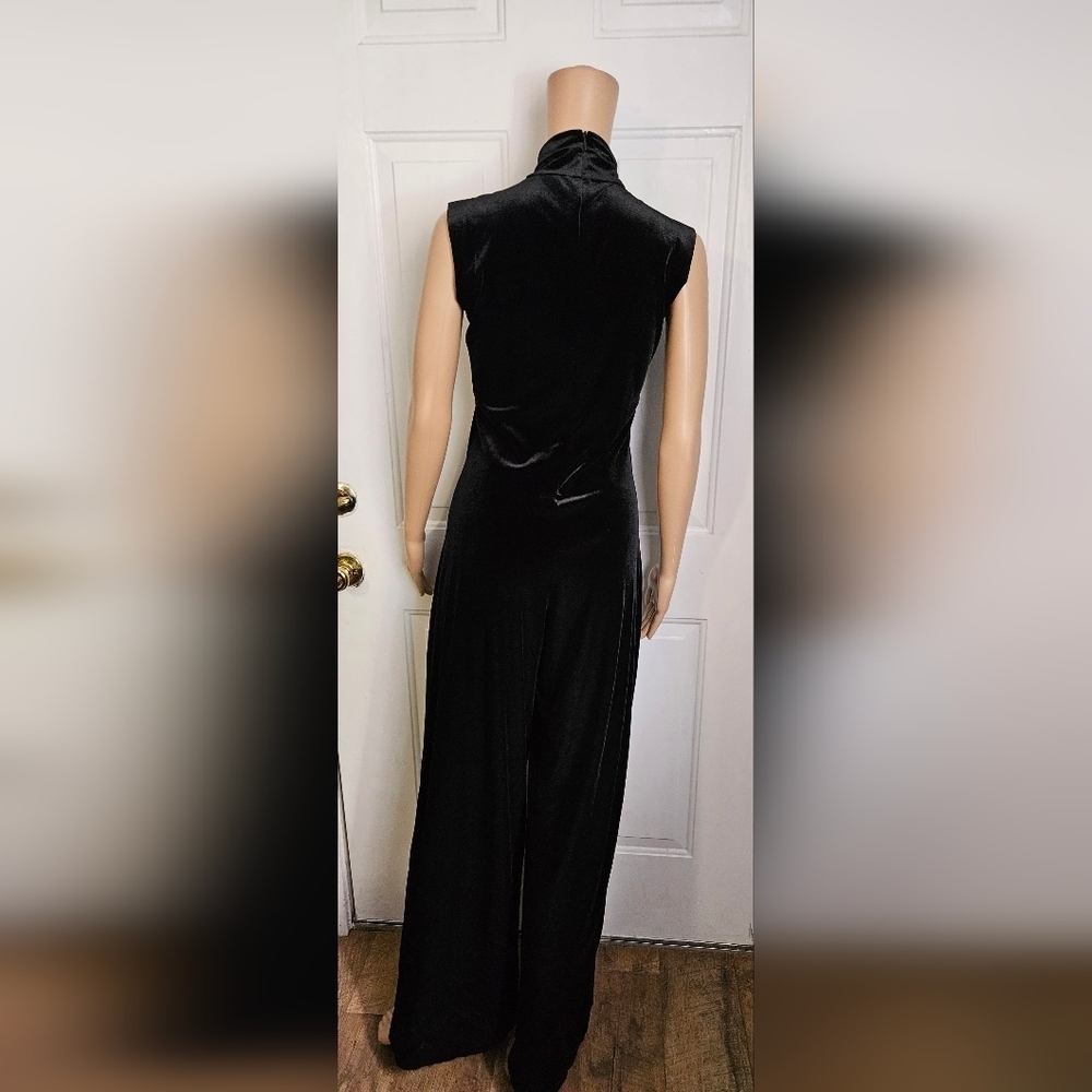 Norma Kamali Black Sleeveless Jumpsuit with Turtleneck - Picture 3 of 6